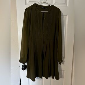 Olive green simply Vera flowy dress